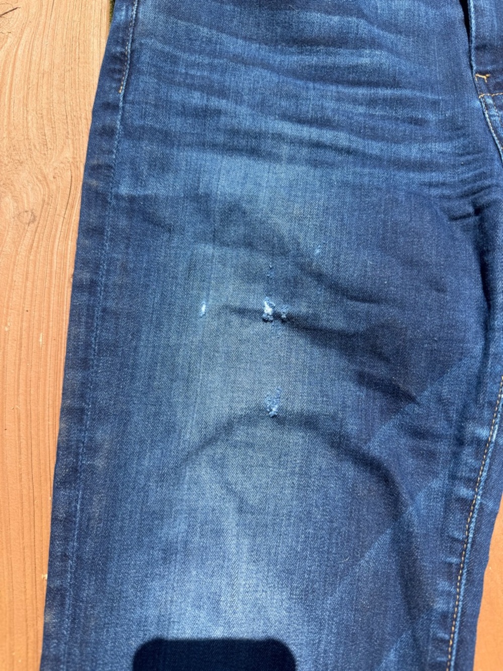 7 For All Mankind Dark Blue Flare Wide-Leg Jeans - Picture 4 of 6